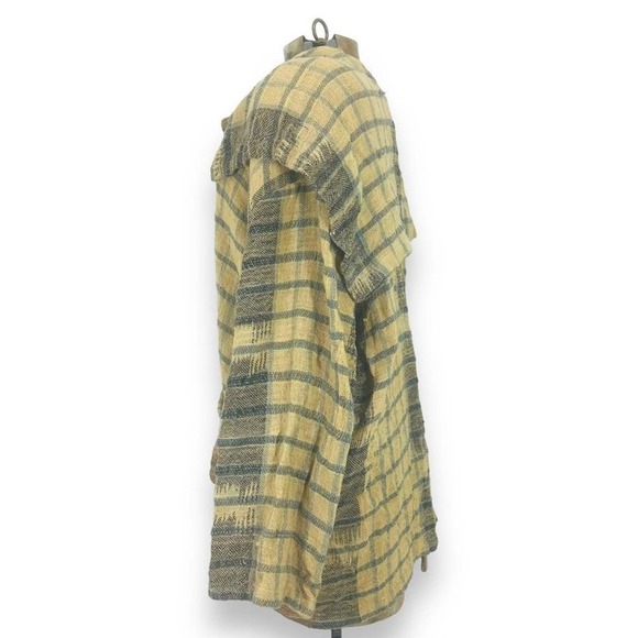 Yasuko Kurisaka Plaid Check Open Front Cardigan Sweater Multi-Color Size Large - Picture 4 of 6